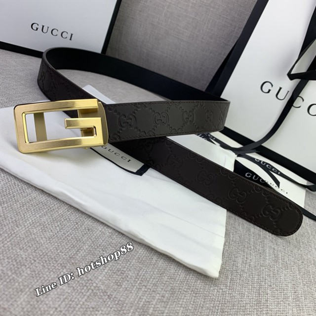 Gucci爆款皮帶 古奇自動平滑扣小牛皮腰帶  jjp2678